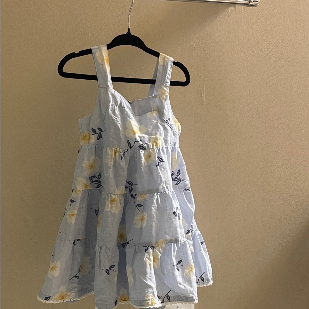 Joie Light Blue and Yellow Floral Kids Dress
